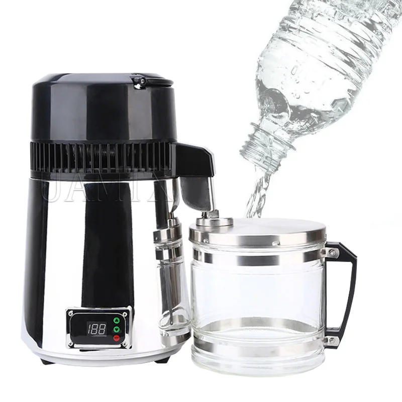 110 В 220 В машина для дистиллированной воды, дистиллятор для чистой воды, диспенсер из нержавеющей стали 304, фильтр 4 л, очиститель для стоматологической дистилляции