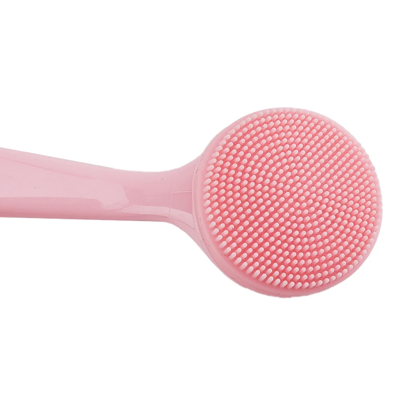 Brosse nettoyante pour le visage en silicone, double face, cheveux doux, massage du visage, dissolvant de points noirs, outil de soins de la peau portable, 1 pièce