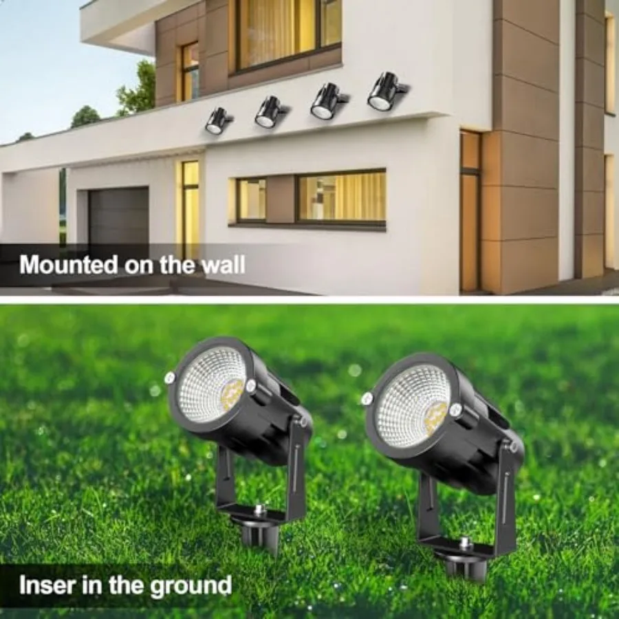 15W Low Voltage Landscape Lights 12 Pack LED Landscape Lighting Outdoor 12V Warm White LED Landscape Light Waterproof Garden Pa 5