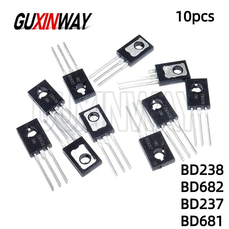 10Pcs Brand new original TO126 BD238 BD237 BD681 BD682 TO-126 IC