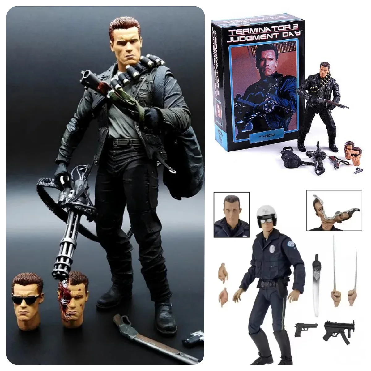 Горячая продажа NECA Terminator 2 T-800 T-1000 мотоциклетная фигурка полицейского |   В наличии быстрая доставка