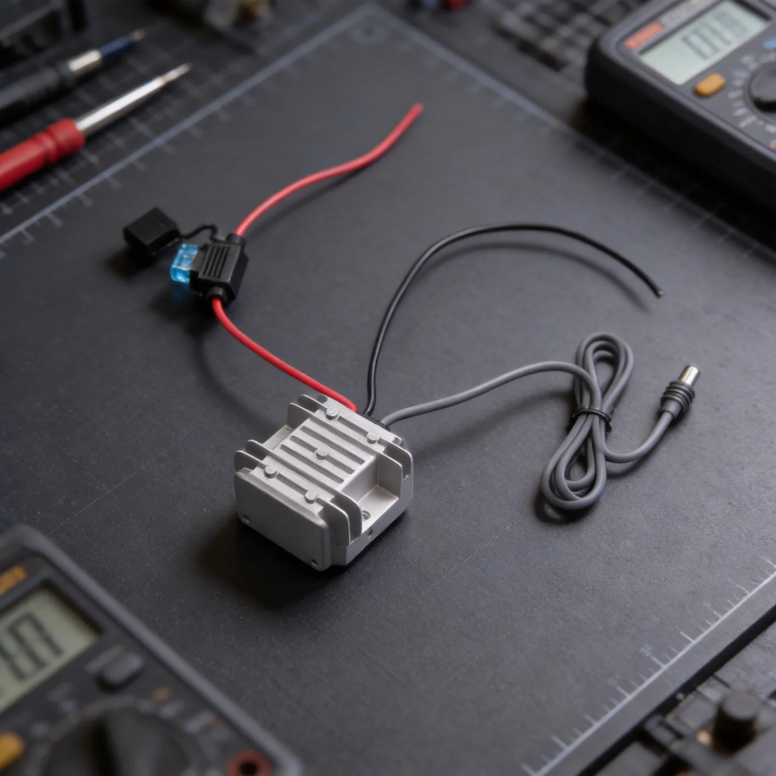 Efficient Voltage Step Up Device Power Cable Fused Power Cable Silver Black 30V Power Adapter Portable Power Solution