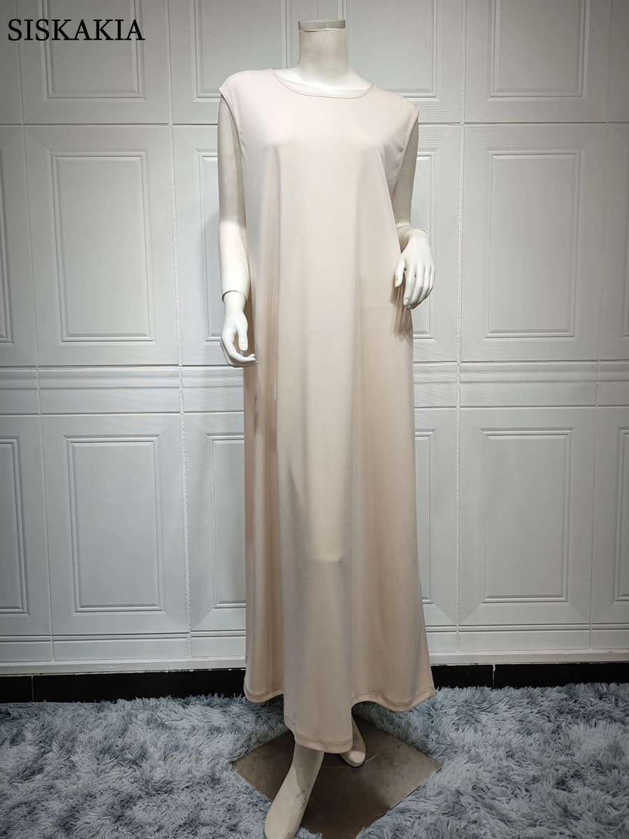 Siskakia – Robe Abaya musulmane deux pièces, à rayures géométriques colorées, imprimée, caftan marocain, dubaï, turquie, Oman, Qatar