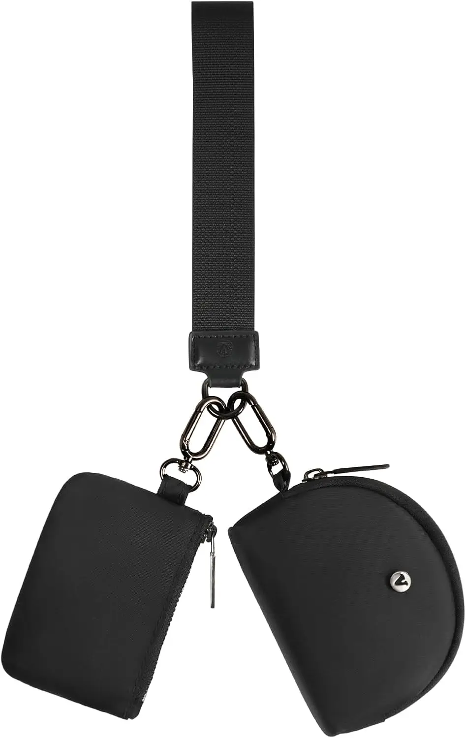 

Women's Mini Zip Wristlet Wallet with Dual Pouch Keychain for On-the-Go Style
