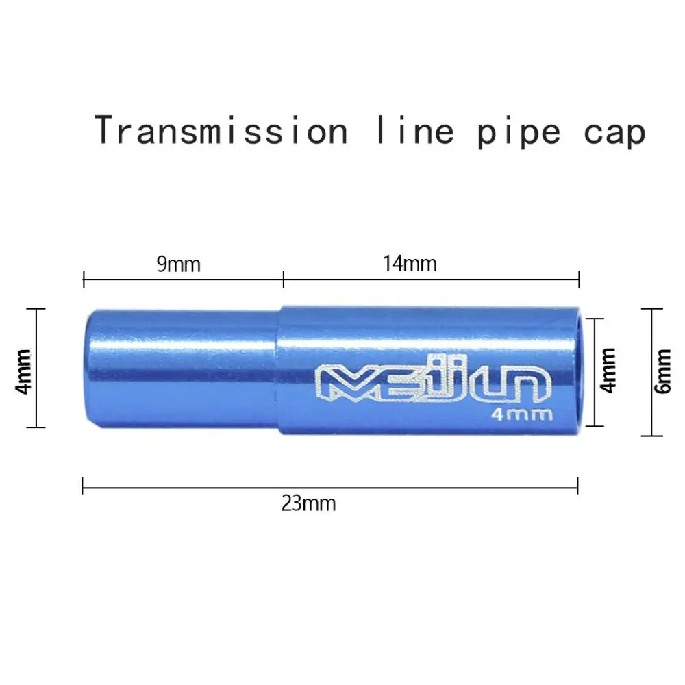 10PCS 4mm / 5mm Tappi per cavi per bici Tecnologia di anodizzazione lucida fine Punta terminale del cavo Leggero non deformato Copertura terminale del cavo del cambio