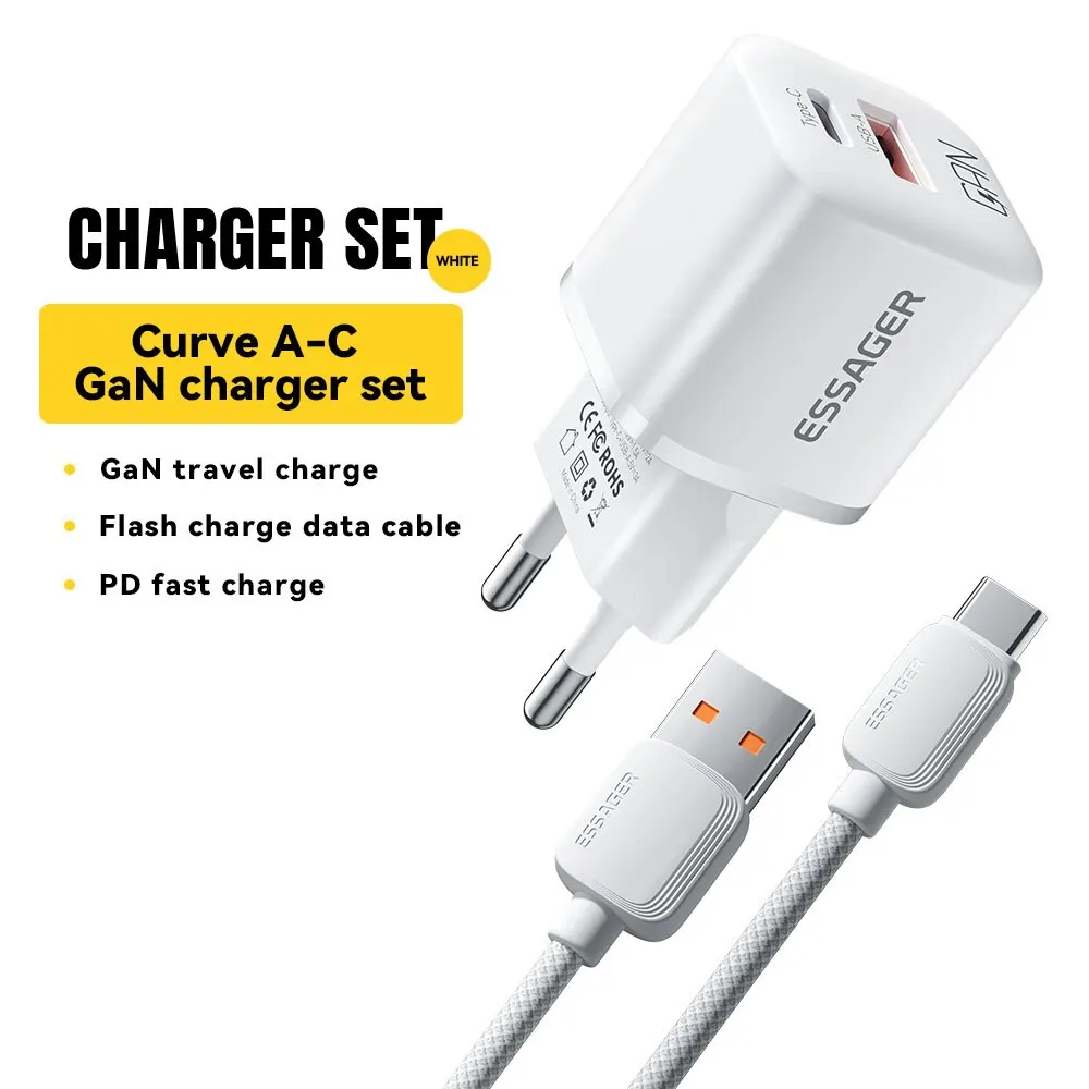Essager 20w gan usb typ c ladegerät pd schnell lade telefon qc 3,0 schnell ladegeräte für iphone 14 13 12 11 pro max mini ipad aufladen