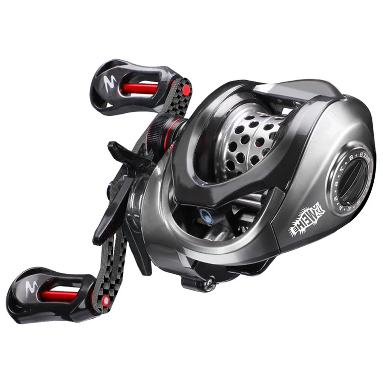 

Carbon Fiber 4KG Power Baitcasting Reel 7.3:1 Gear Ratio 8+1 Bearing Fishing Reel Fishing Wheel