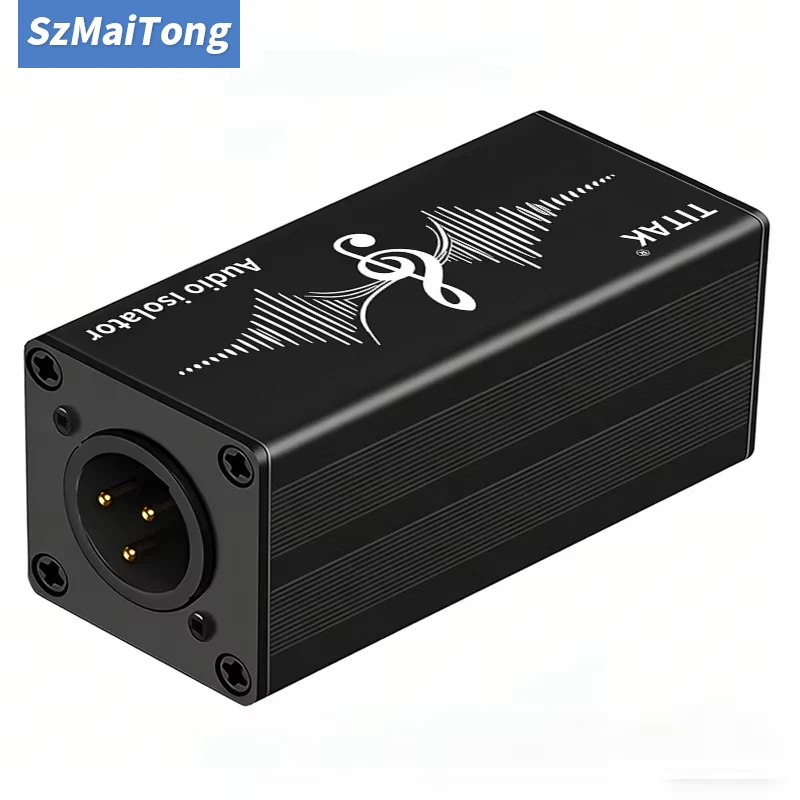 1Pcs XLR Audio Hum Eliminator Noise Suppressor Ground Loop Isolator for PA System Live Broadcast Studio Home Theater