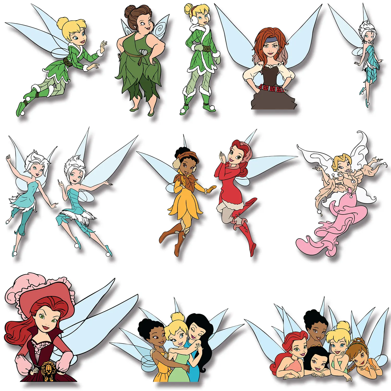 Tinker Bell Classic Cartoon Character  Iron-on Transfers Cloth Patches Firm and Fadeless  Stickers Diy Craft