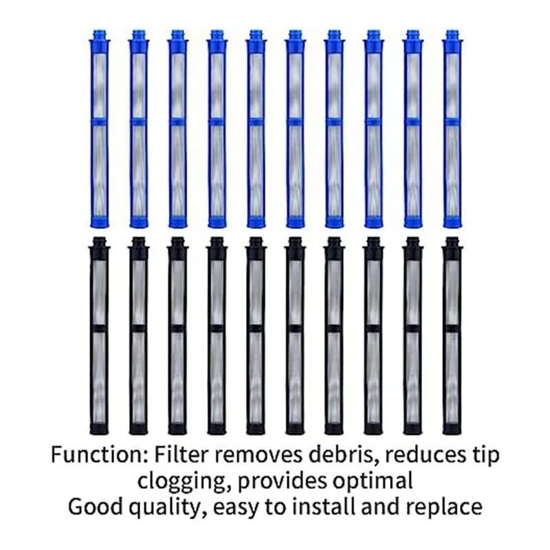 

ABLL-Airless Spraygun Filters-287033 10-Pcs 100 Mesh Latex And 287032 10-Pcs 60 Mesh Latex For Most Pressure Airless Spraygun Ki