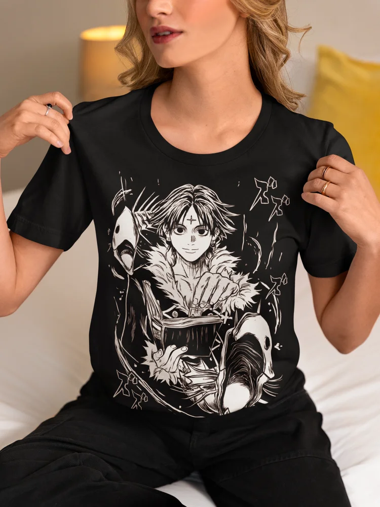 Chrollo Book Hunter X Hunter T-Shirt Manga HXH Kawaii Anime Shirt All Size