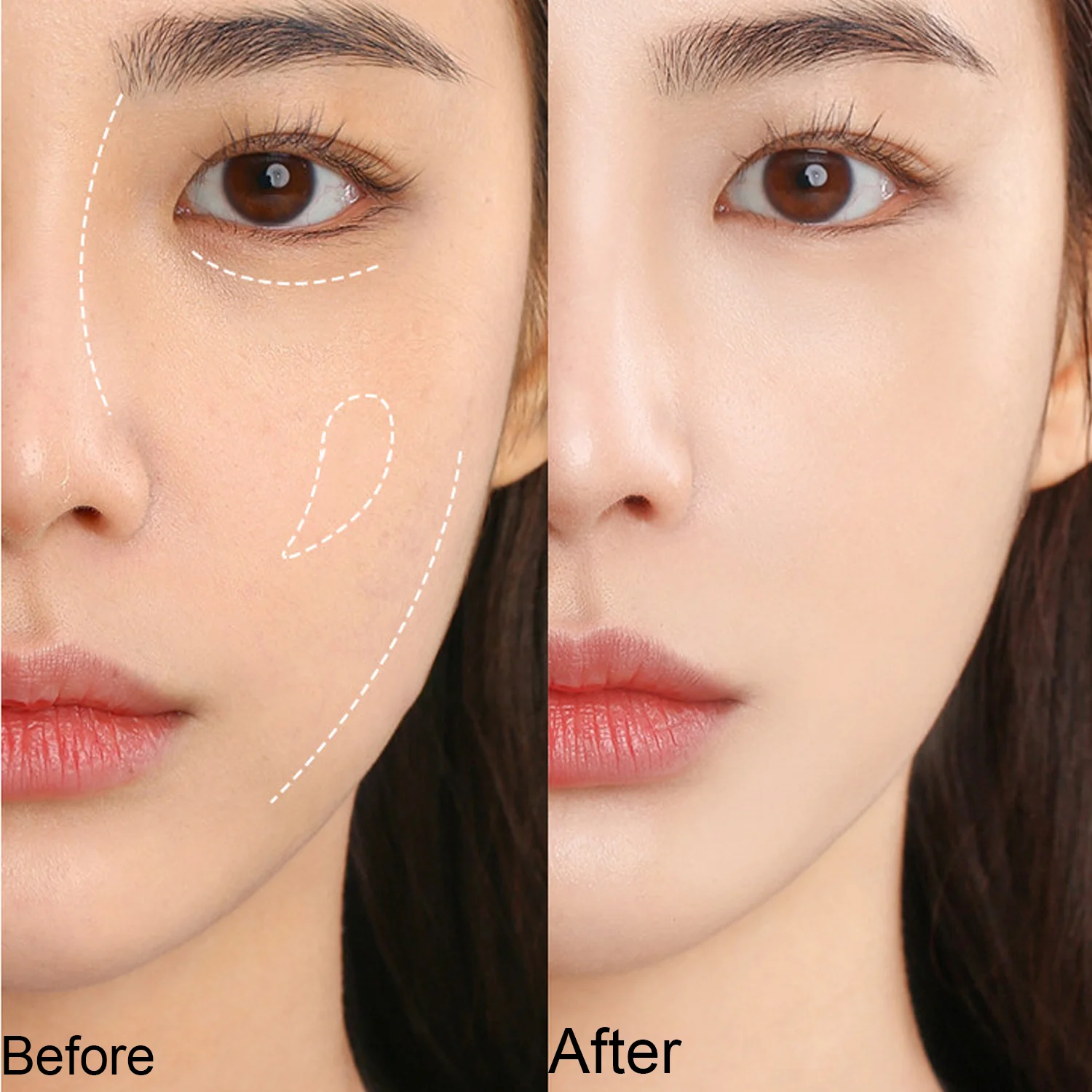 كريم كونسيلر مرطب بأربعة ألوان للهالات السوداء كريم أساس متعدد الألوان لتفتيح المكياج للعيون #3