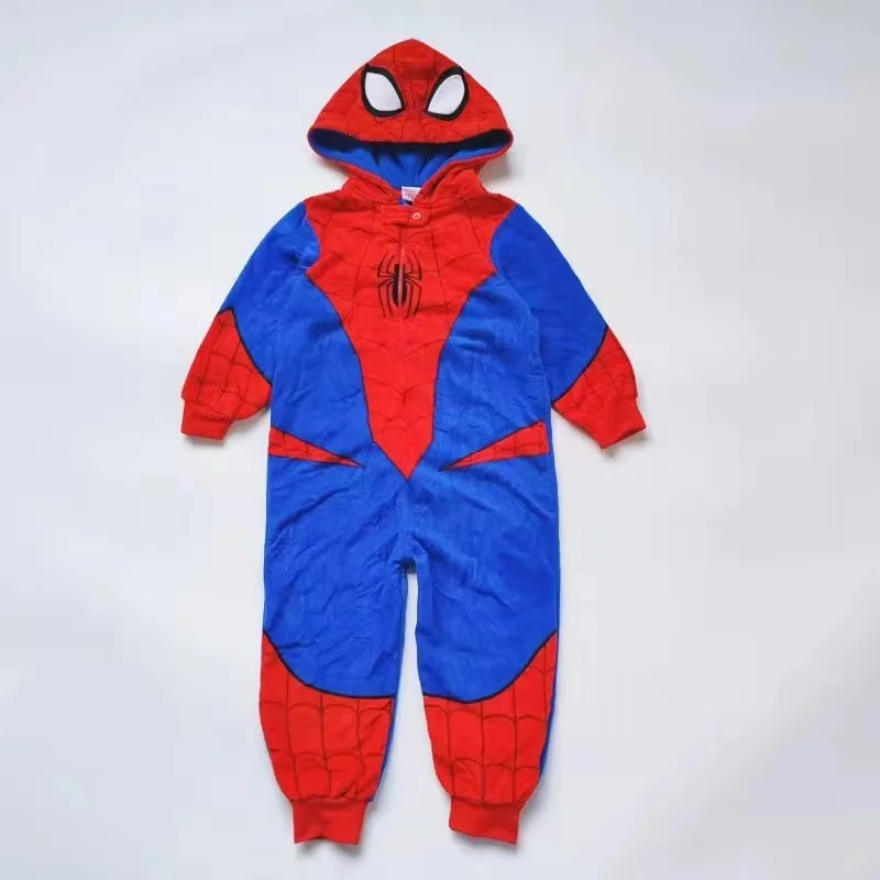 Spring Autumn Baby Rompers Boy Girl Jumpsuit Long Sleeve Cartoon Spiderman Mcqueen Cars Print Pajamas Kid Outfits Home Wear 3-7T