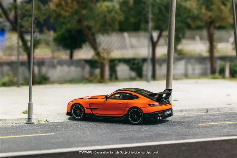 Tarmac Works 1:64 MB GT serie negra naranja modelo de coche fundido a presión