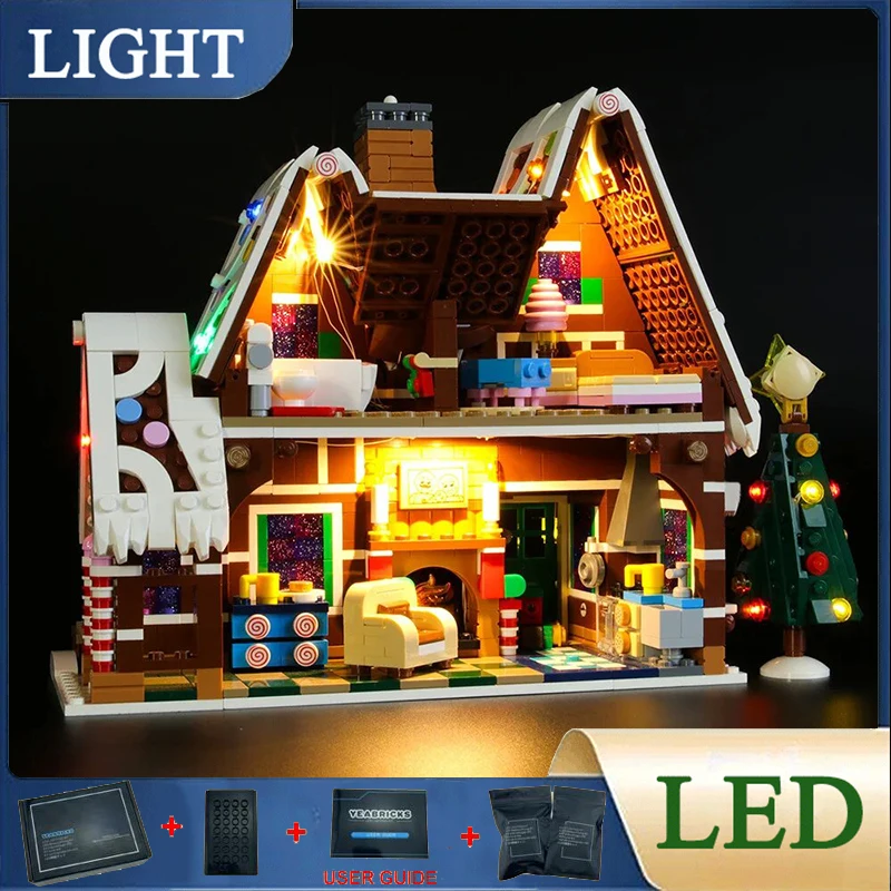 DIY LED Light Kit For LEGO 10267 Gingerbread House (Only LED Light,Without Blocks Model)