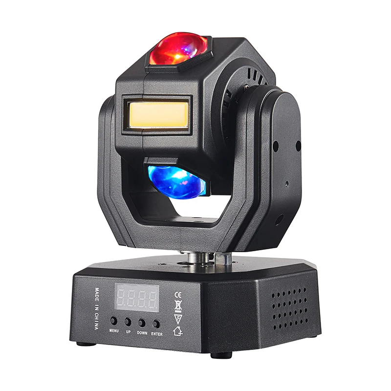 50W Misty Rolling Beam Stage Light with DMX512 Moving Head 12*3W RGB Beads 3*10W Golden Strobe Effect for Pub DJ Disco Party