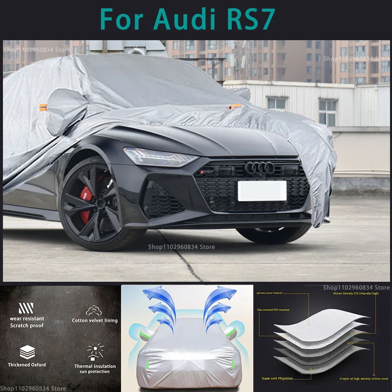 

For Audi RS7 210T Waterproof Full Car Covers Outdoor Sun uv protection Dust Rain Snow Protective Auto Protective cover