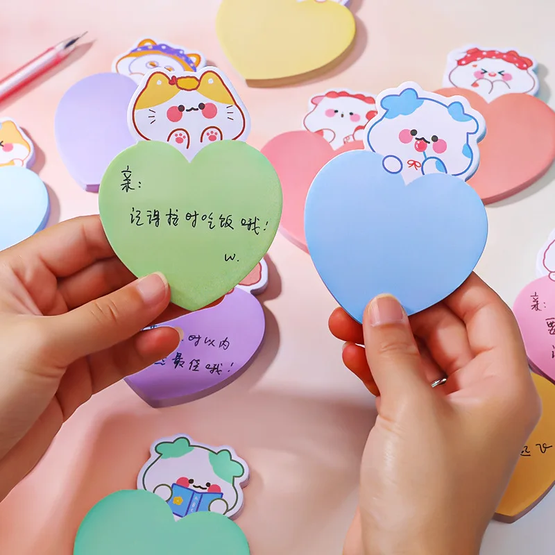 Love Cartoon Sticky Notes  Students N Times Message Stickers  Can Be Pasted Memo Pad