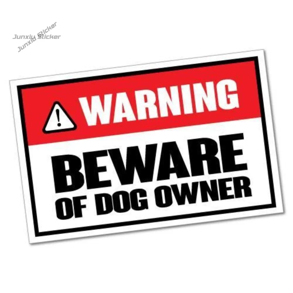 

Beware Of Dog OwnerSticker Anime Car Sticker Waterproof Vinyl Decal Decoration Accessories Exterior Decor Durable
