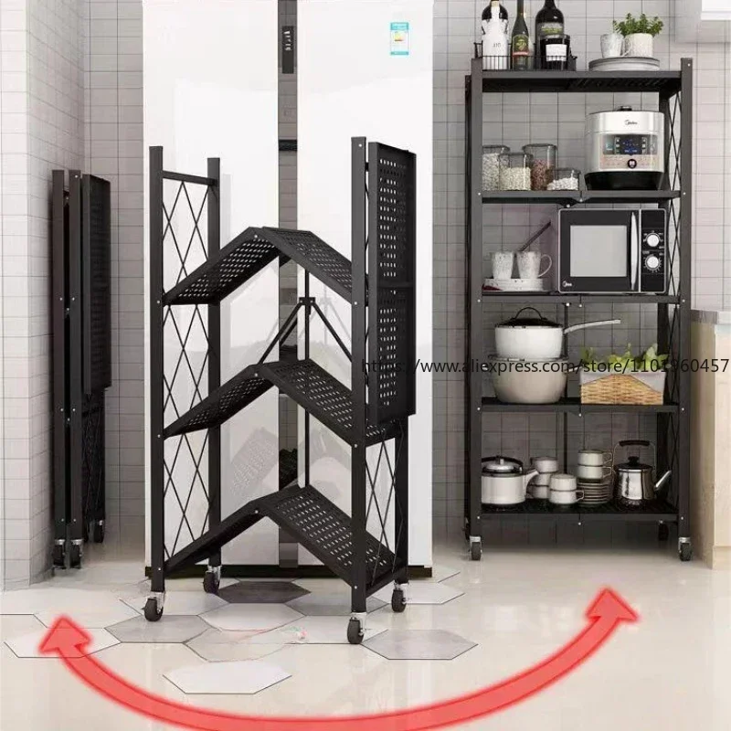 

Folding Rack 5 Tier Iron Wide Folding Steel Pipe Welding Assembly Placement Books Kitchen Supplies