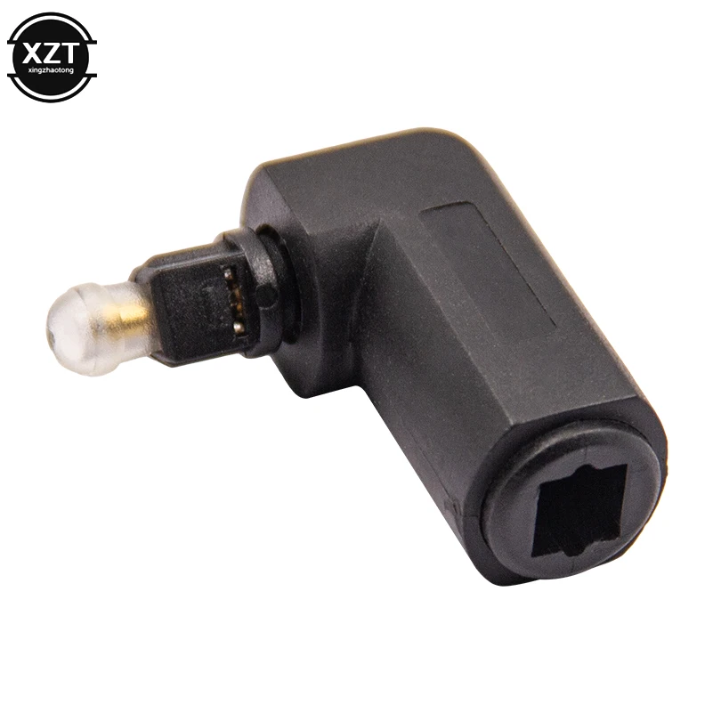 360 Rotates Digital Optical Fiber Audio Adapter Convertor OD 6.0 Audio adapter Square to Square 90 Degree Male to Female