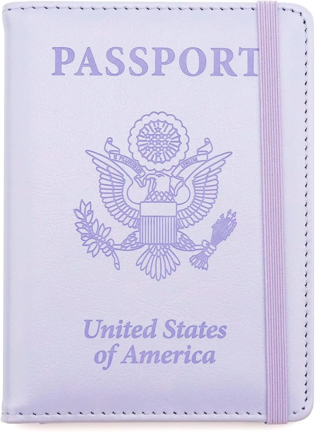 

Фиолетовый кожаный чехол для паспорта с RFID-защитой для путешествий, незаменим для женщин, мужчин и всей семьи