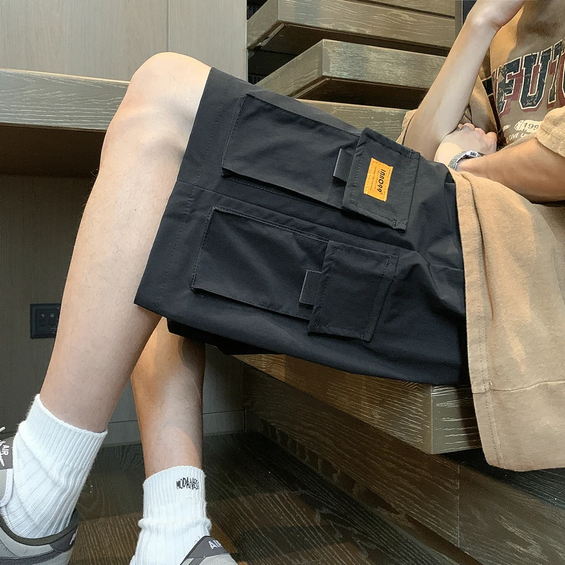 

2023 Summer Shorts Men's Fashion Solid Color Men Streetwear Loose Wide-leg Shorts Mens Beach Shorts Male Sportswear Shorts Homme