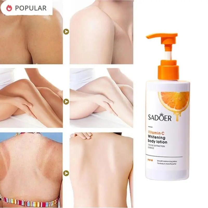 

OEM Vitamin C Body Lotion Creams Moisturising Exfoliating Leg Arm Back Body Skin Care Cream For Women Men