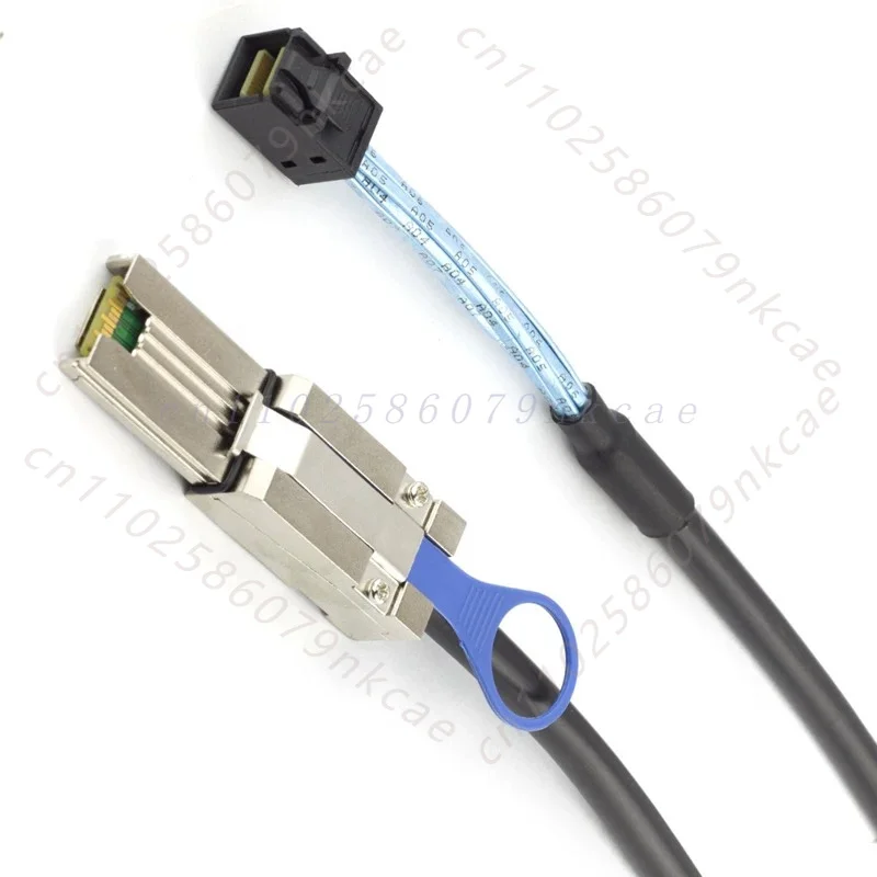 SFF-8643 to SFF-8088 SAS 3.0 Cable Mini SAS HD Internal to External 12Gbps Silver Plated Copper Wire 1m