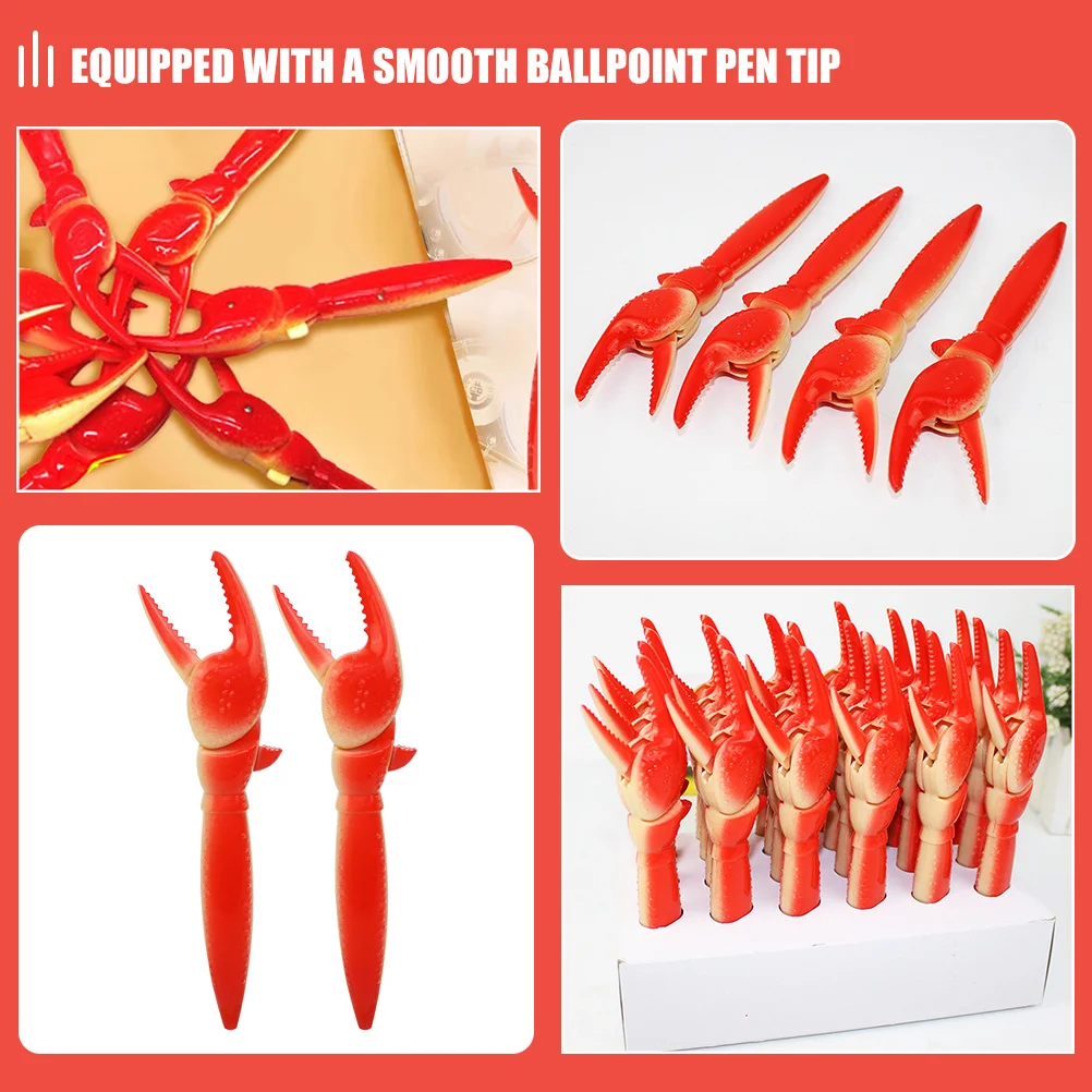 

3Pcs Lobster Claws Ballpoint Pens Smooth Writing Fun Stationery Desk Pen Office Use Lobster Claws Pen Ballpoint Pens