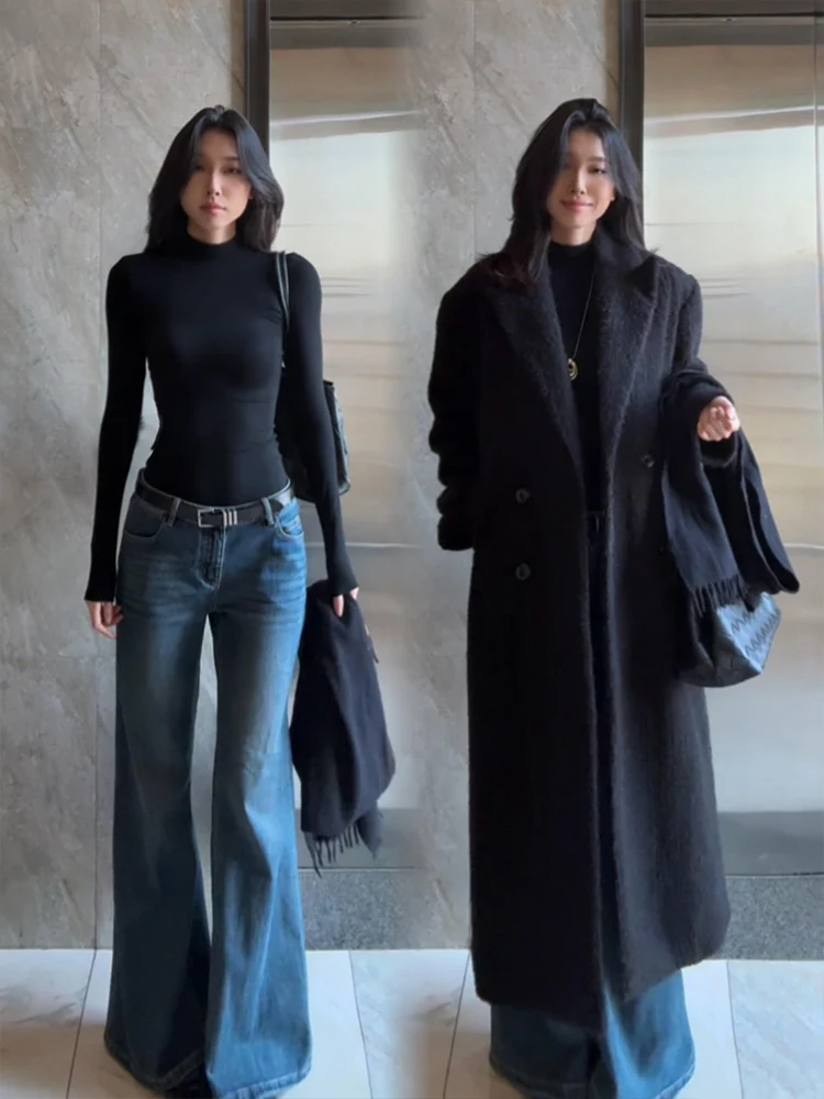 

Bla Fce Lined Slim Fit Long Sve футболка женское осенне-зимнее термобелье Base irt f с высоким воротником Body ape