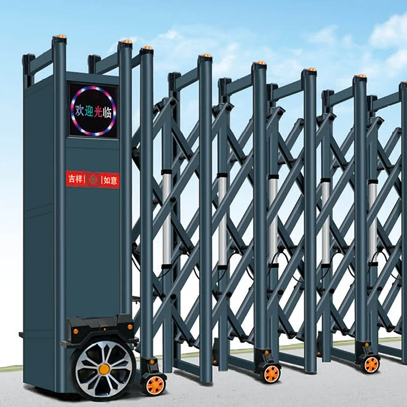 Portable aluminum alloy folding guardrail school crowd control finished product