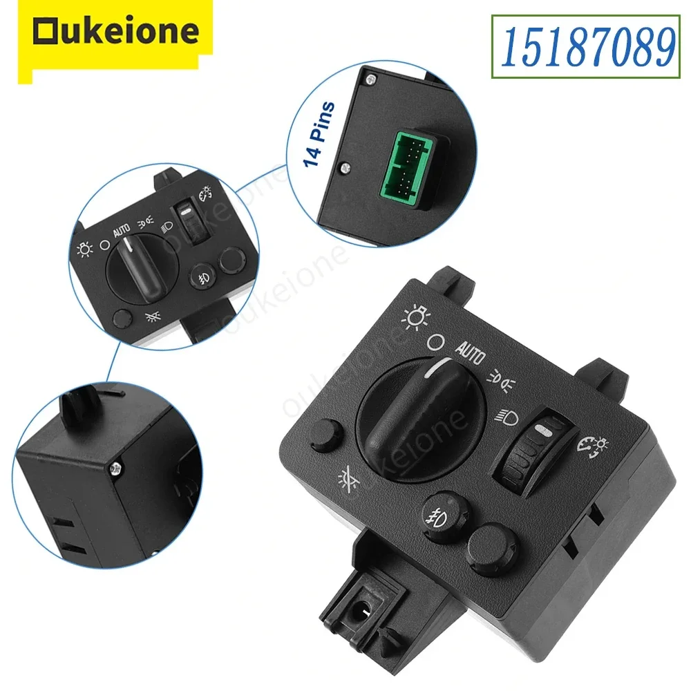 

Car Headlight Switch Automatic Headlamp Control Switch for Chevrolet Colorado GMC Canyon i-280 Isuzu 15187089 20983208