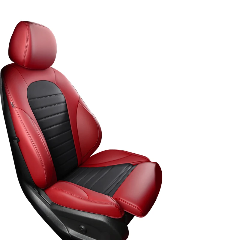 1 PCS Driver Nappa Leather Custom Luxury Car Seat Cover For Mercedes W205 2015~2026 All Weather Interior Accessories Accessories