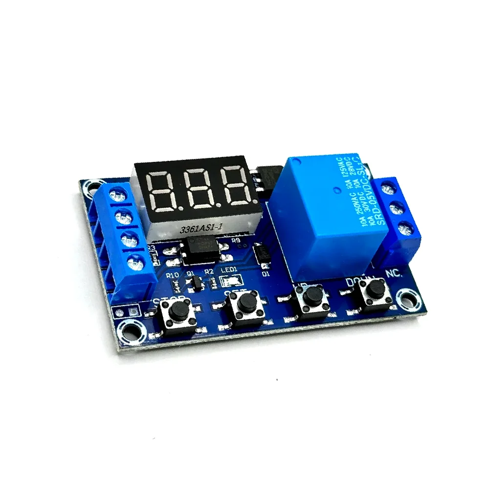 DC 6-30V Timer Relay Programmable Delay Relay Module Cycle Timer with LED Display 6V 9V 12V 24V Support Micro USB