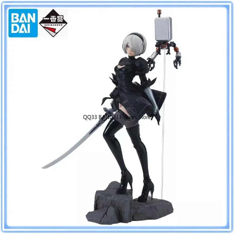 

BANDAI Original Ichiban Kuji NieR:Automata Ver1.1a 2B 9S Anime Action Figure Model Desktop Decoration Boy Gift