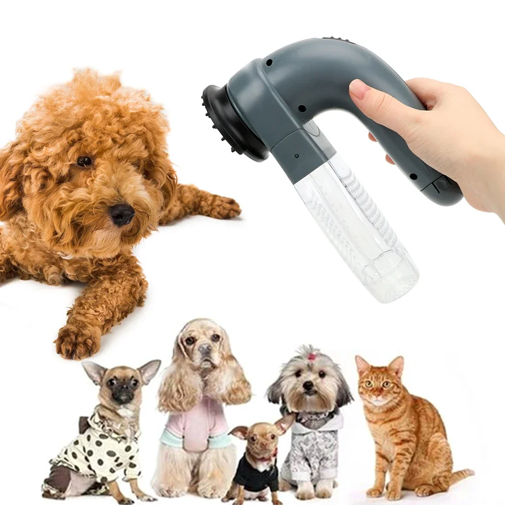 Electric Pet Hair Sucker Portable Vacuum Cleaner Fur Hair Remover Brush Cat Dog Comb Grooming Suction Device Pet Accessories