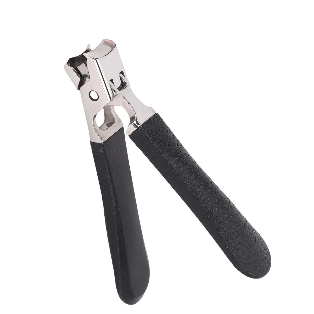 Wide Jaw Opening Wide Jaw Nail Clipper Sharpened Scissor Cutters Stainless Steel Finger Nail Clipper Black Anti-Splash Cover