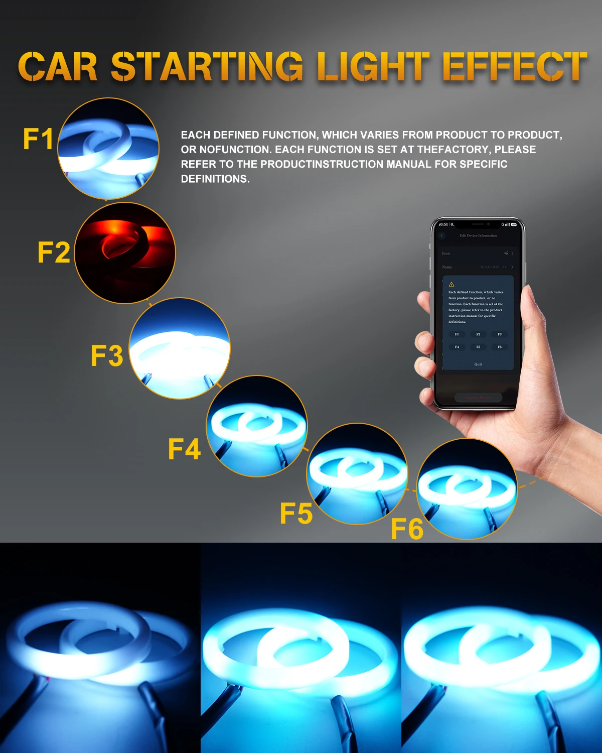 LED Angel Eyes Baumwolle Lichter mit Blinker APP Bluetooth RGB DRL Halo Ringe Für Auto Roller Motorrad 12V 24V