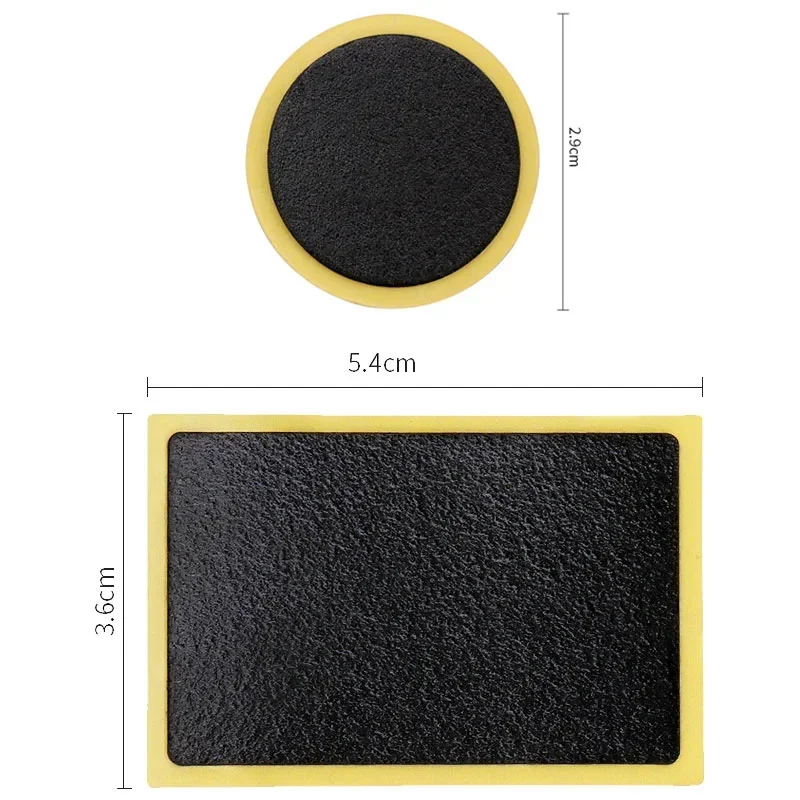 50pcs Bicycle Glue-free Tire Patches Round Square Rubber Quick Repairing Tyre Patch Tool Portable Tire Puncture Repair Patch image 4