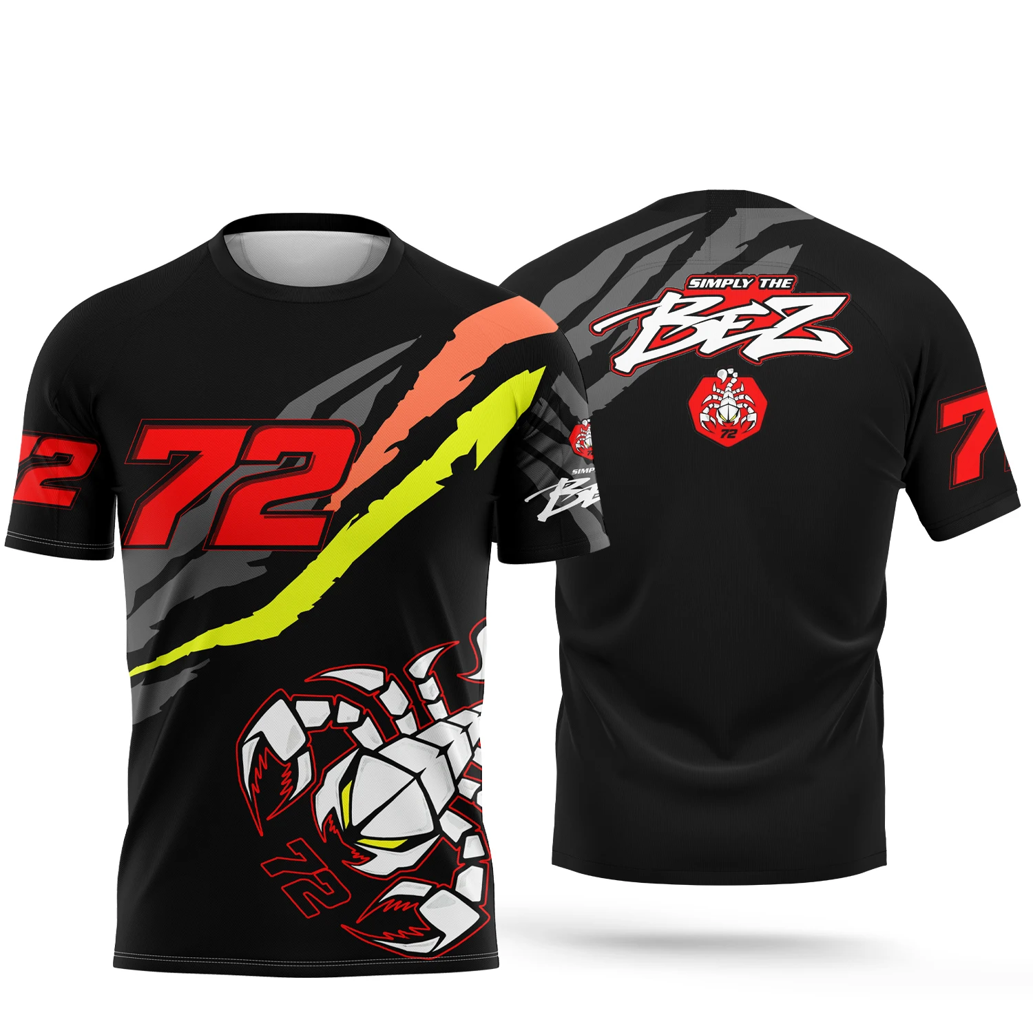 2025 رقم جديد 72 سائق ماركو Bezzecchi عشاق السباق الصيف الرجال والنساء تنفس التجفيف السريع تي شيرت رياضي #3