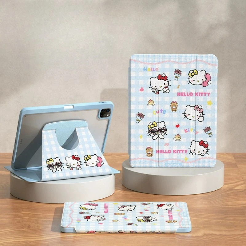 

Hello Kitty For iPad Case Funda ipad 8 9 10 10.2in Air 4 5 10.9in M2 M3 A16 11in Protective case Pro4 5 6 12.9in M4 Tablet Cover