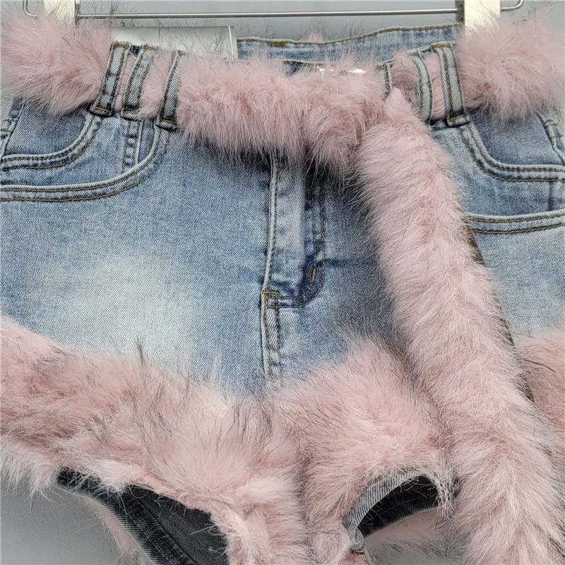 خريف شتاء جديد حار فتاة نمط الرجعية تصميم تحسس الدنيم منخفضة الخصر التخسيس موضة تنوعا السراويل المتوترة للنساء #6