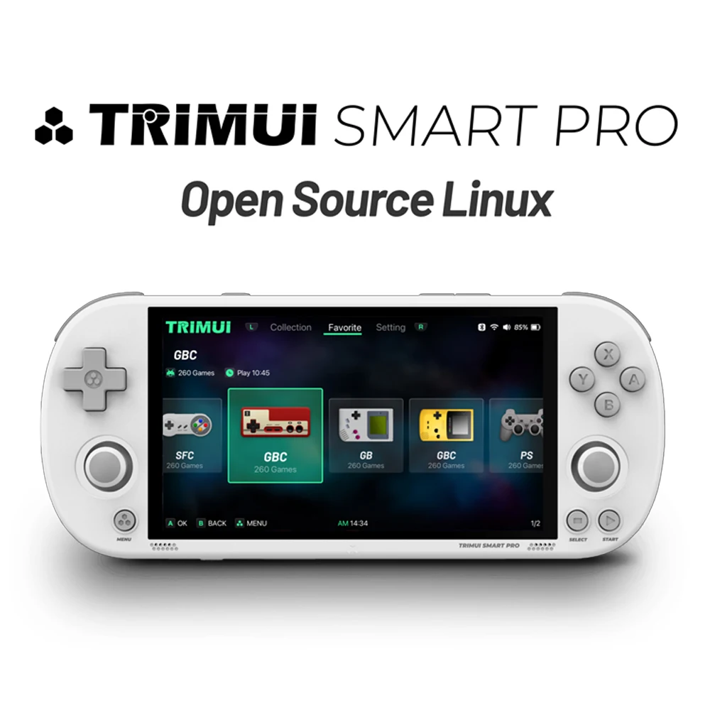 Trimui Smart Pro Handheld Game Console 4.96''IPS Scherm Linux Systeem Joystick RGB Verlichting Smartpro Retro Video Game Player Gift