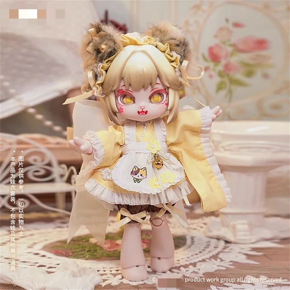 Falda amarilla hecha a mano de cuento de hadas, ropa OB11 1/12 BJD, disfraz informal de Lolita, accesorios bonitos para Cosplay
