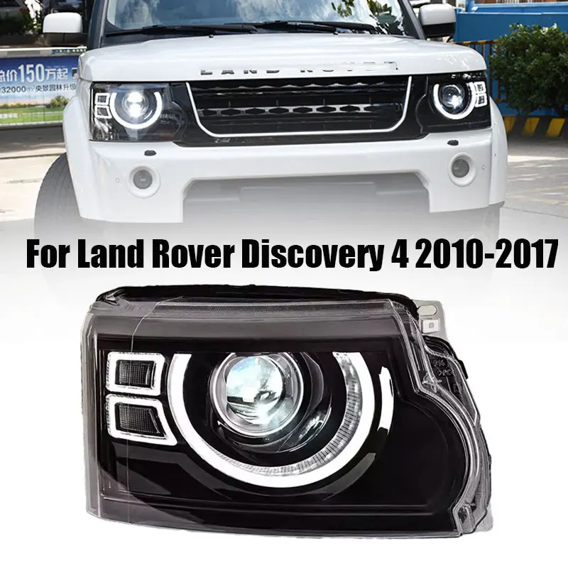 

Передние фары автомобиля для Land RoverDiscovery 4, светодиодные фары 2010 2011 2012 2013 2014-2017, модифицированные аксессуары для автомобильных фар