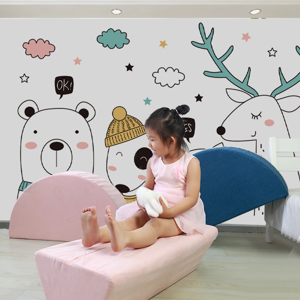 التخصيص ميرفي عالية الكثافة رغوة الاطفال أريكة الأثاث أريكة لغرفة النوم غرفة المعيشة أريكة