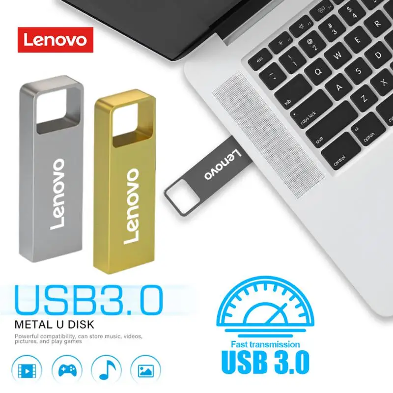 Lenovo 2 IN 1 Pen Drive 1TB OTG Type-C USB Flash Drive 2TB 128G 256GB Ultra Dual USB3.1 Disk USB Stick 150MB/s For Phone Laptop