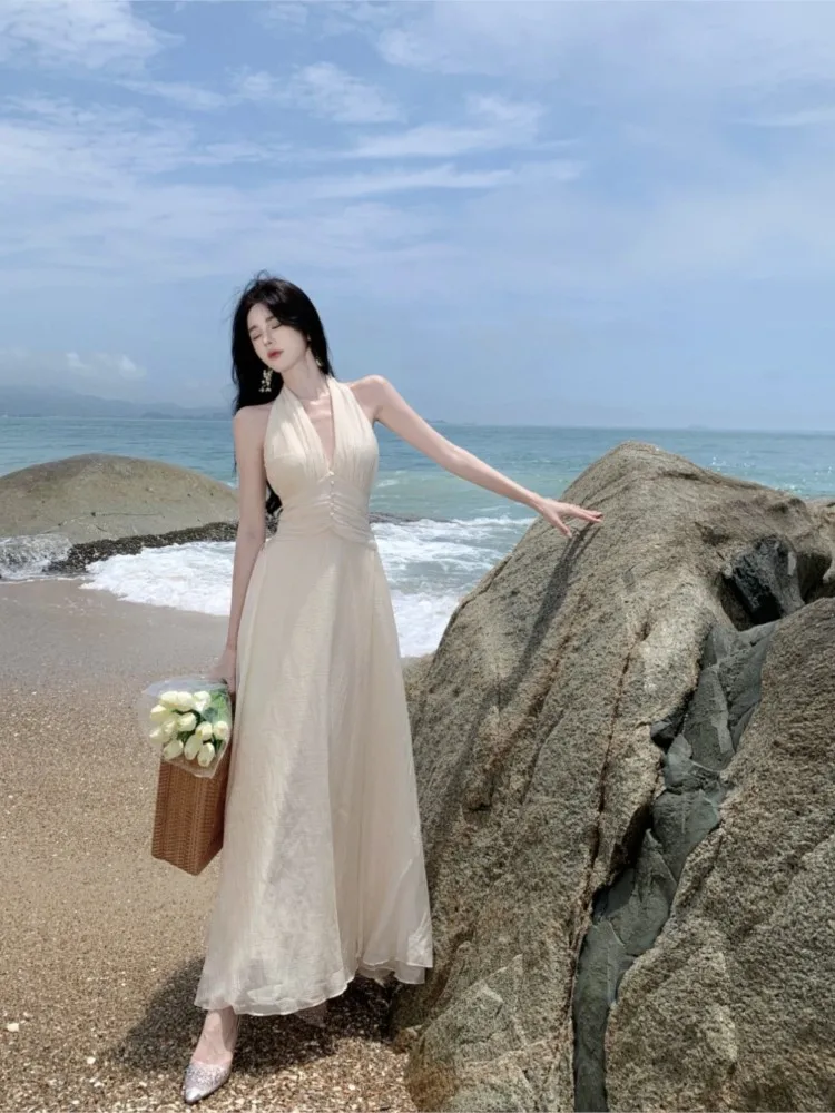 etsy beach wedding dress Rustic Mermaid Lace Ivory Wedding Dresses Illusion Neckline Beach Wedd –  Musebridals main image 1