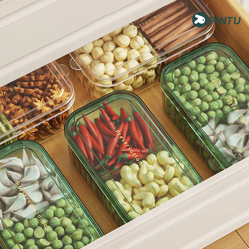 Kitchen & Fridge Essentials: Rectangular Airtight Food Containers - Microwave & Freezer Safe for Fresh Storage